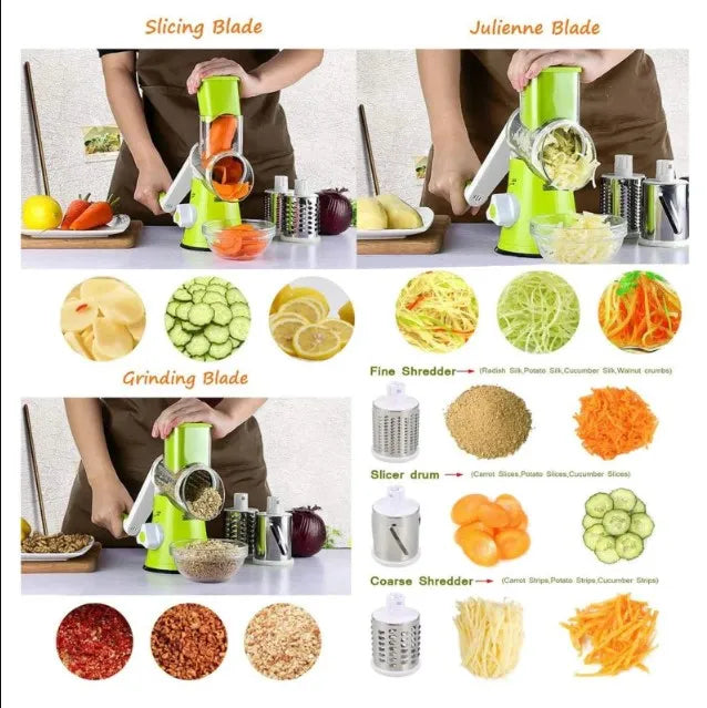 Multifunctional Roller Vegetable Cutter 3 in 1