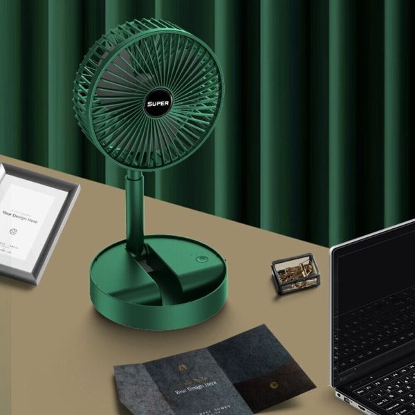 Portable Rechargeable Telescopic Fan - USB Foldable, 3 Speeds