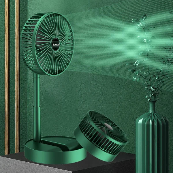Portable Rechargeable Telescopic Fan - USB Foldable, 3 Speeds