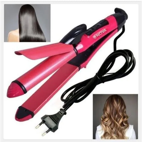 2 IN 1 HAIR STRAIGHTENER AND CURLER