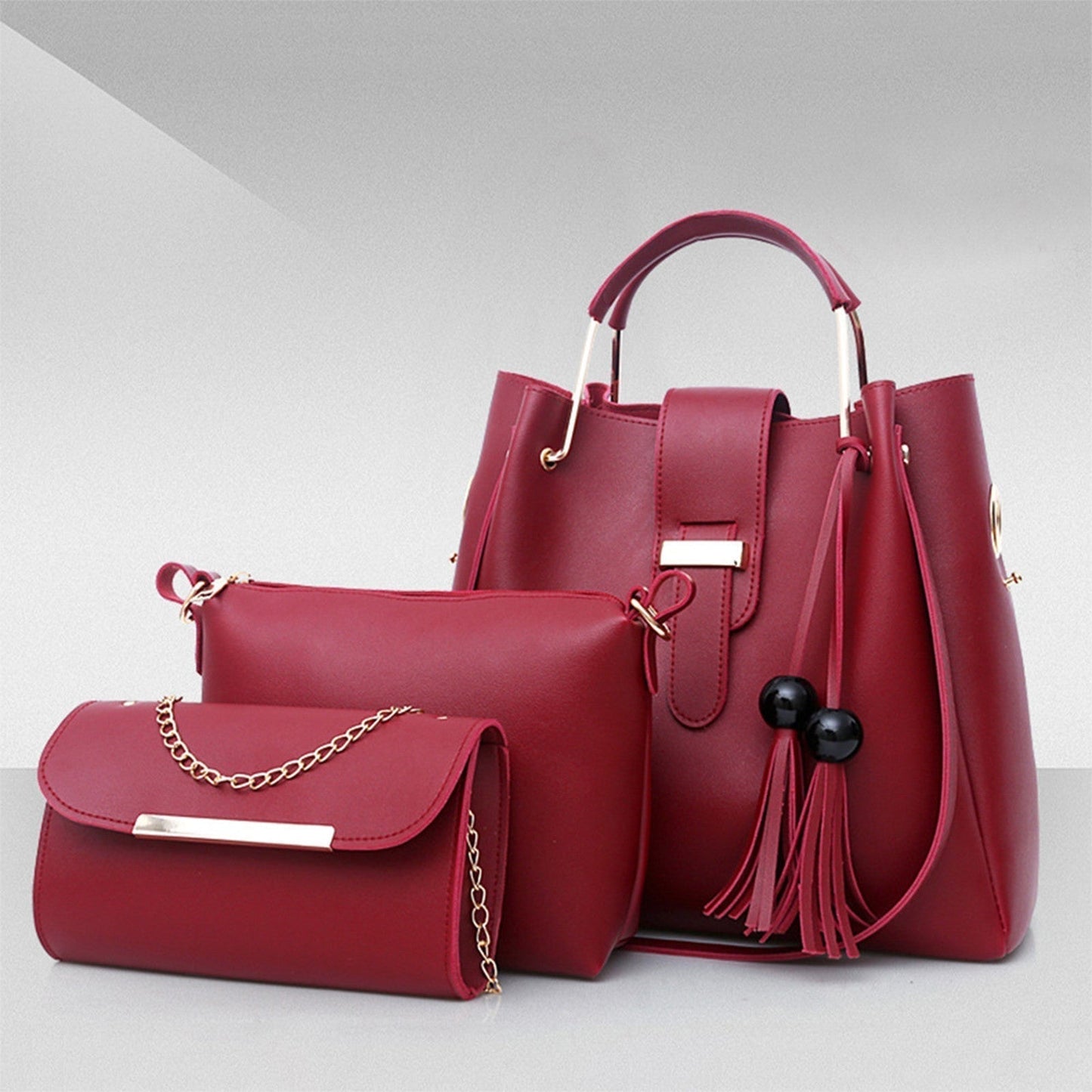 Luxury 3Pcs Leather HandBag - IMPORTED QUALITY