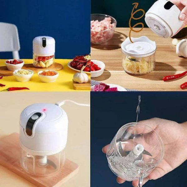 Mini Electric Food Chopper with One-Touch Operation